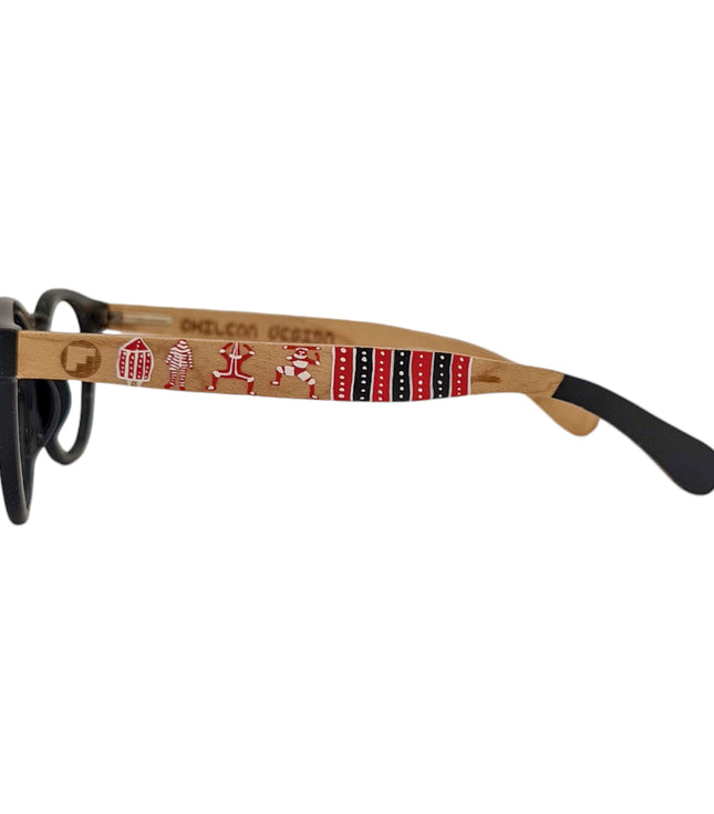 Gogo Rombos Mix Acetato Madera Pintado Selknam Optico Pintado