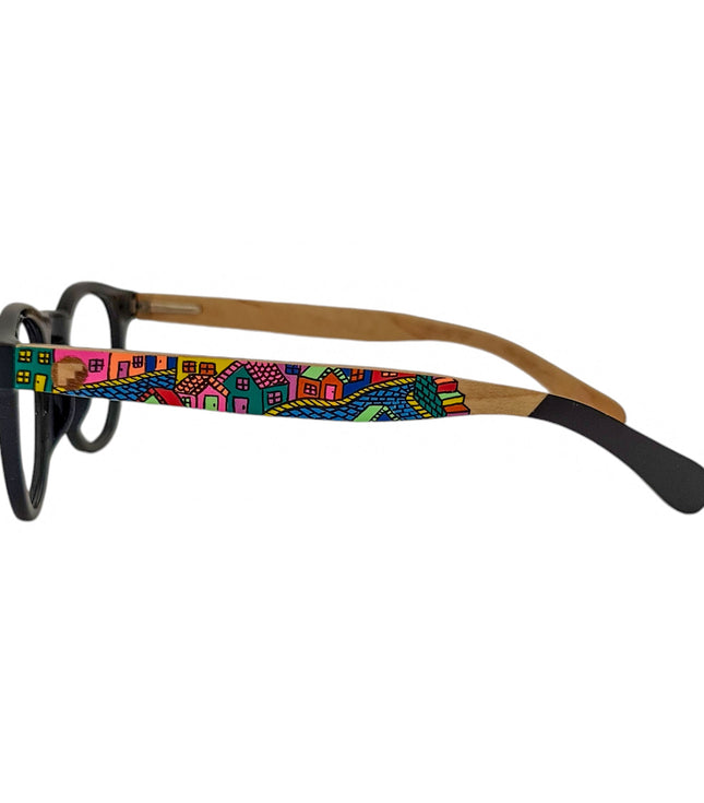 Gogo Rombos Mix Acetato Madera Pintado Valpo Optico Pintado
