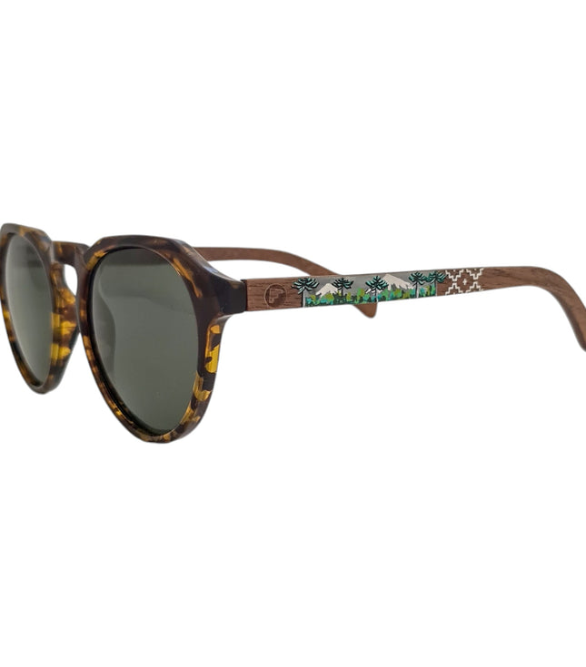 Gogo Clasico Tortoise Amarillo Acetato Madera Pintado Araucarias De Sol Pintados