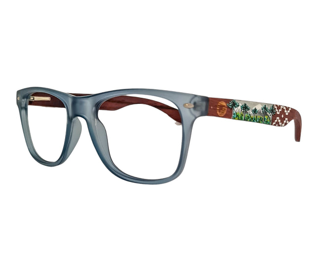 Line Celeste Acetato Madera Pintado Araucarias Optico Pintado