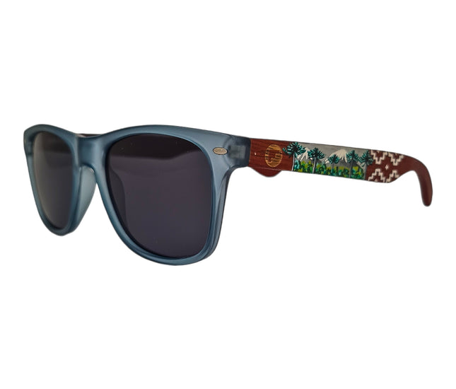 Line Celeste Acetato Madera Pintado Araucarias De Sol Pintados