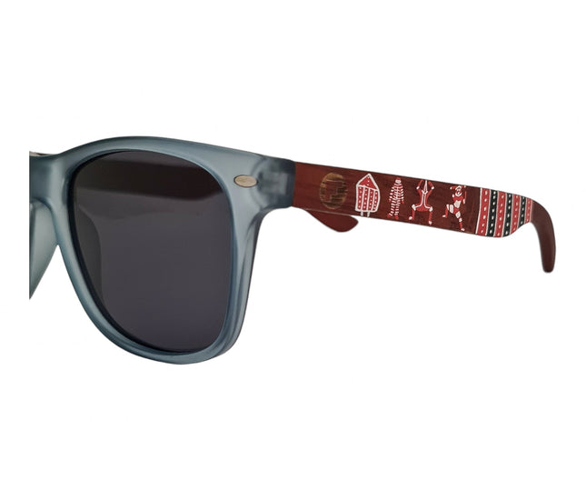 Line Celeste Acetato Madera Pintado Selknam De Sol Pintados