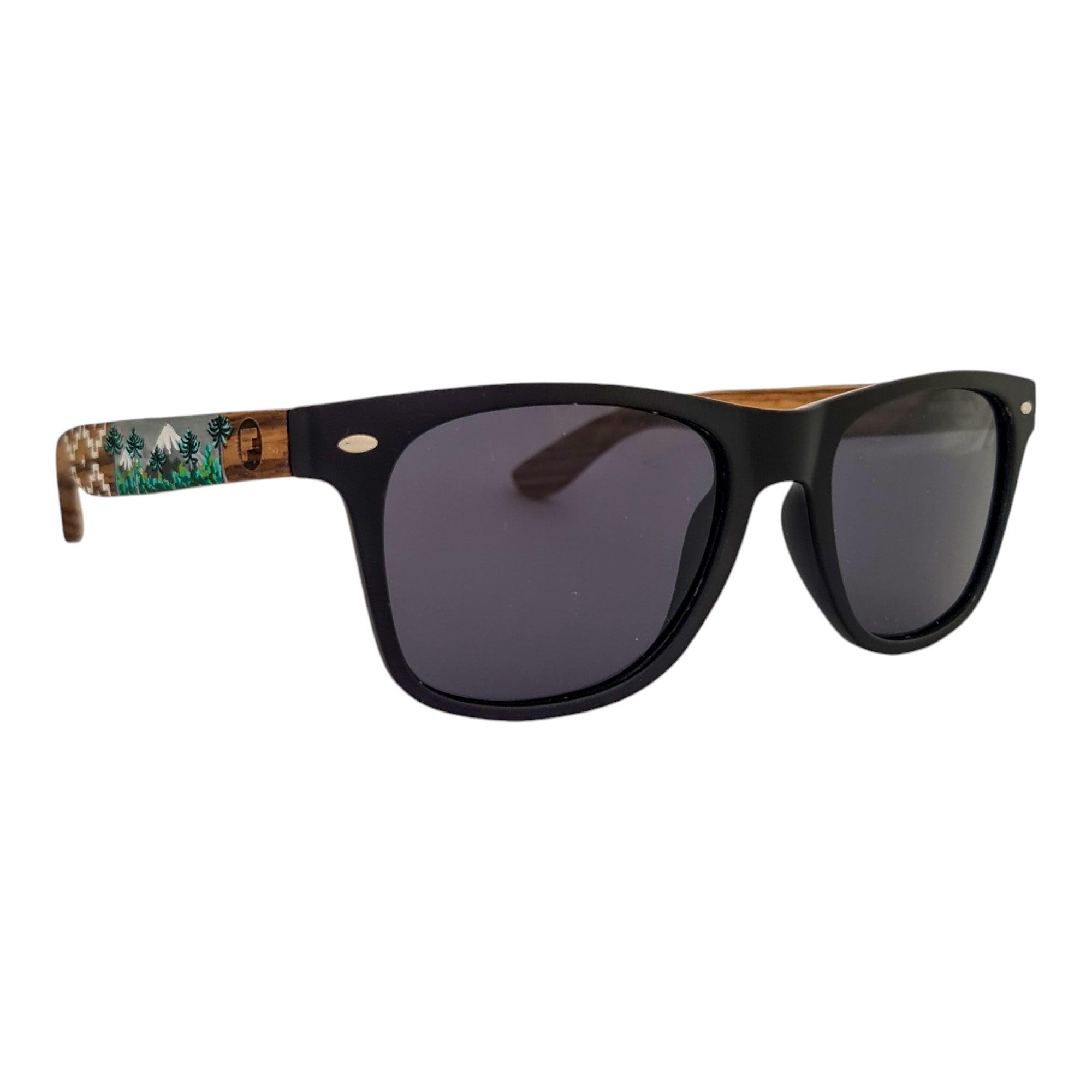 Line Negro Acetato Madera Pintado Araucarias De Sol Pintados