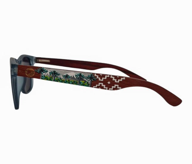 Line Negro Acetato Madera Pintado Araucarias De Sol Pintados