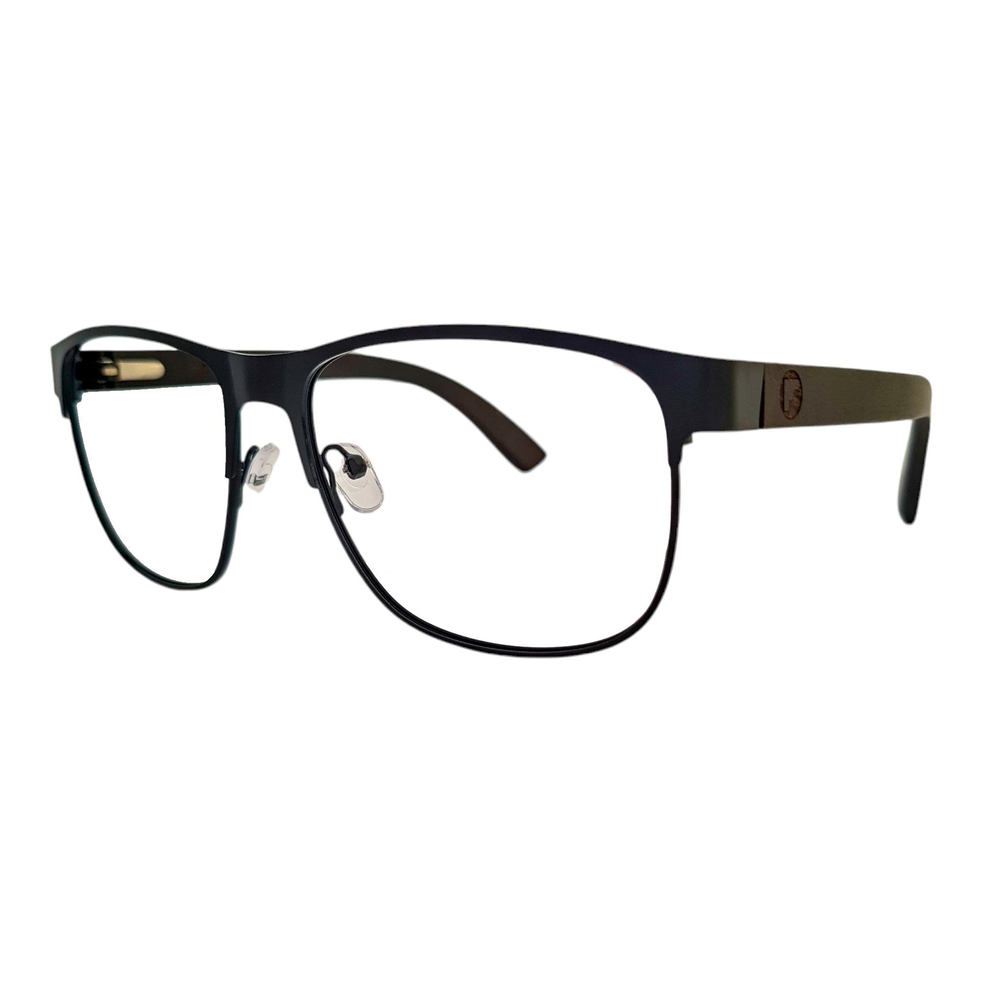 Line Negro Acero Madera Optico