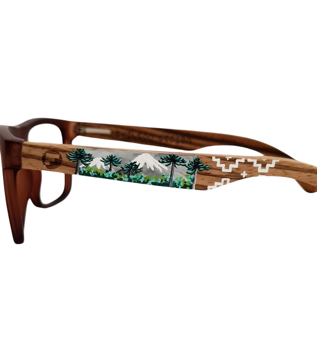 Ruffi Cafe Acetato Madera Pintado Araucarias Optico Pintado