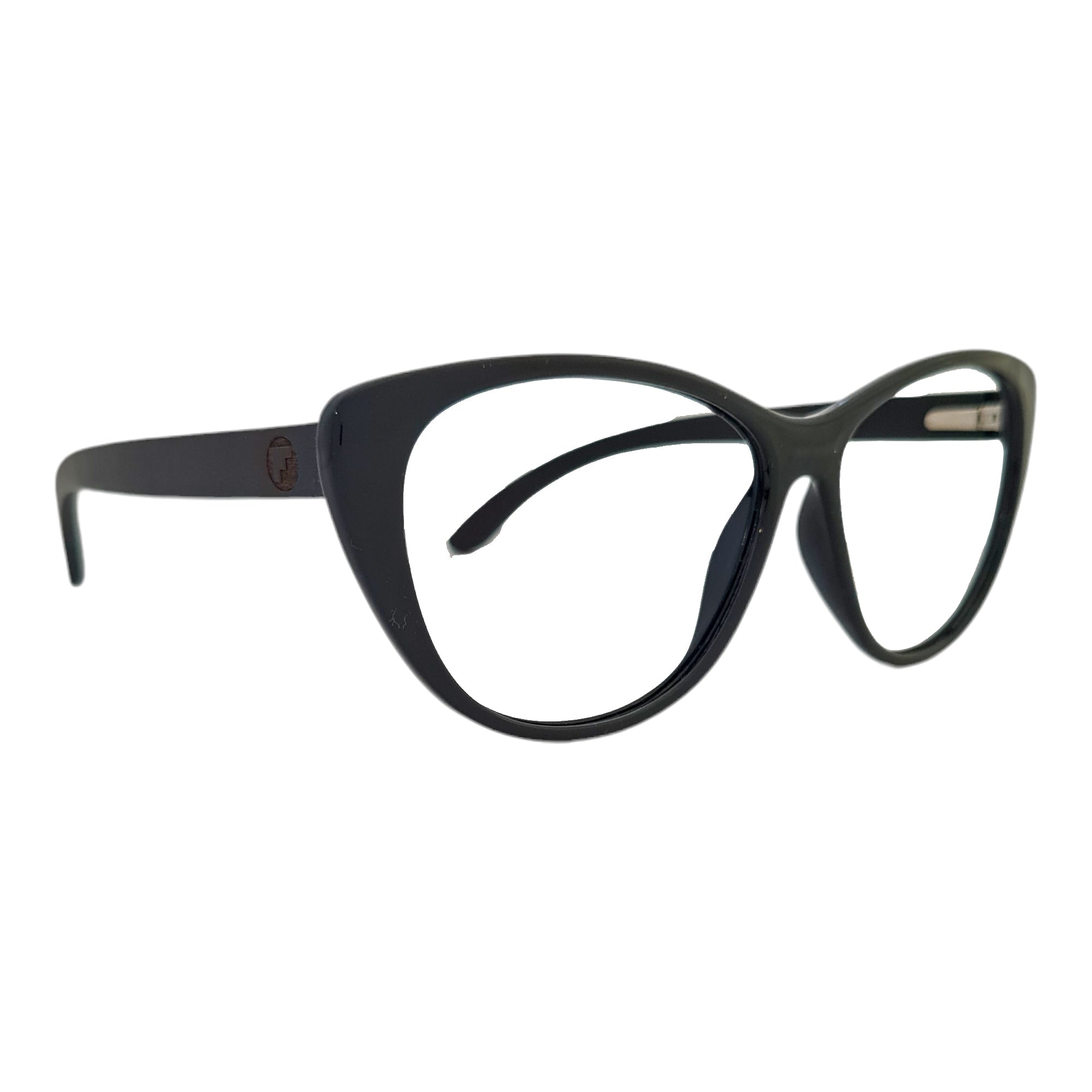 Cat Negro Acetato Madera Optico Personalizado