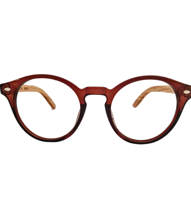 Gogo Burdeo Acetato Madera Optico