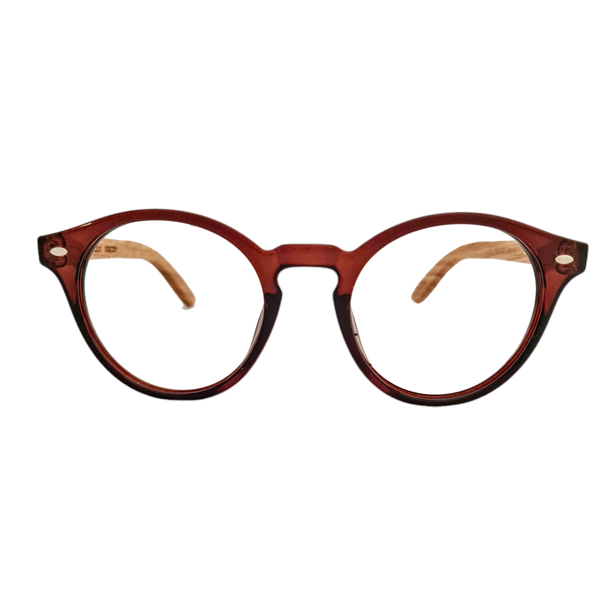 Gogo Burdeo Acetato Madera Optico Personalizado