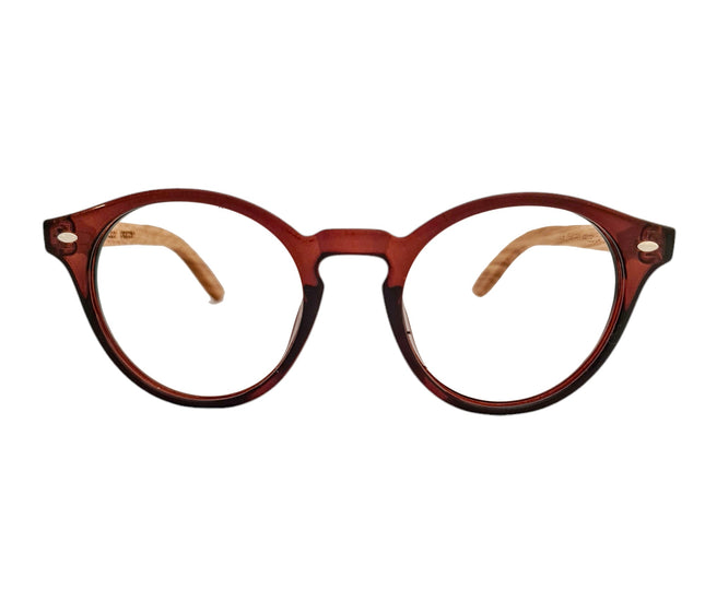 Gogo Burdeo Acetato Madera Optico Personalizado