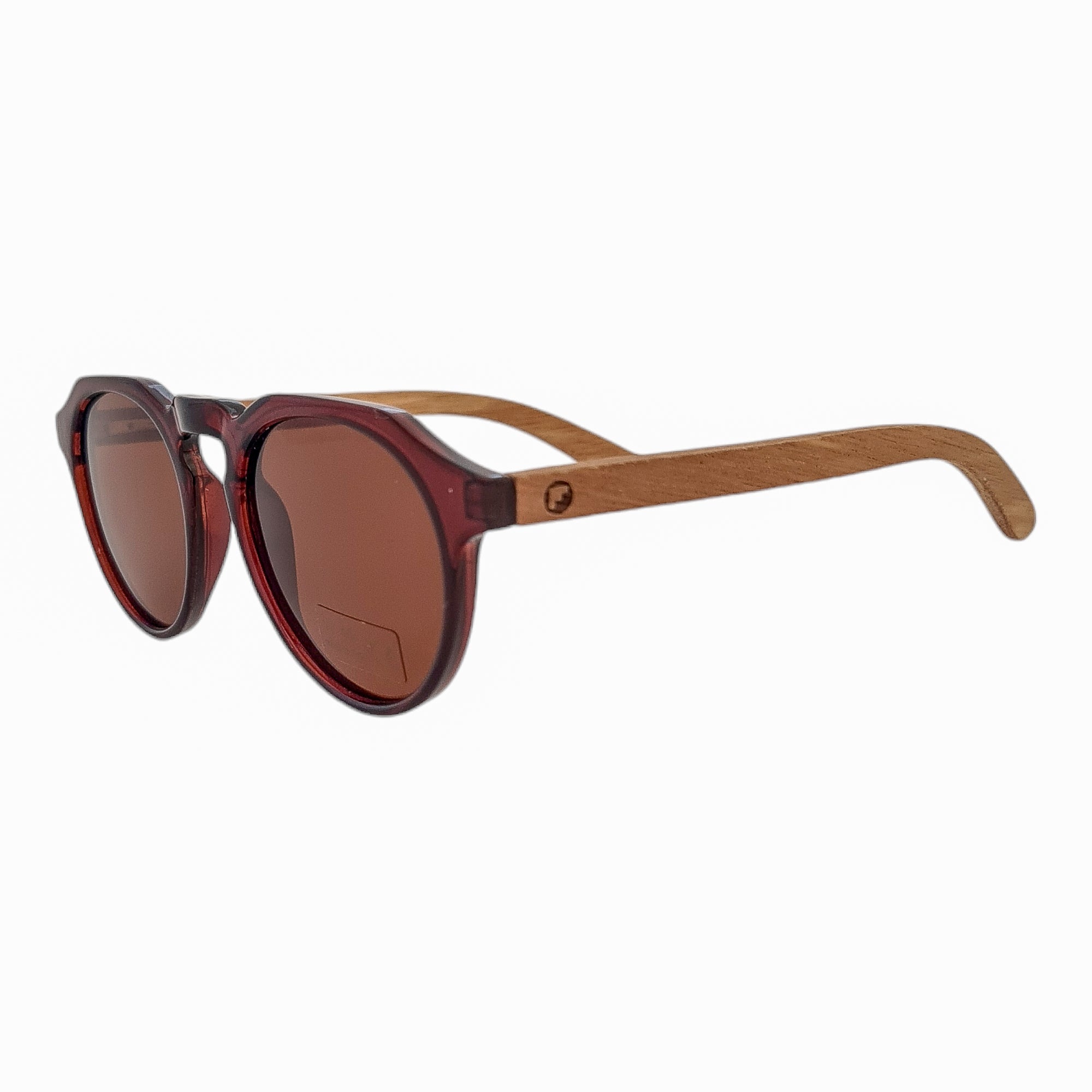 Gogo Clasico Burdeo Acetato Madera De Sol