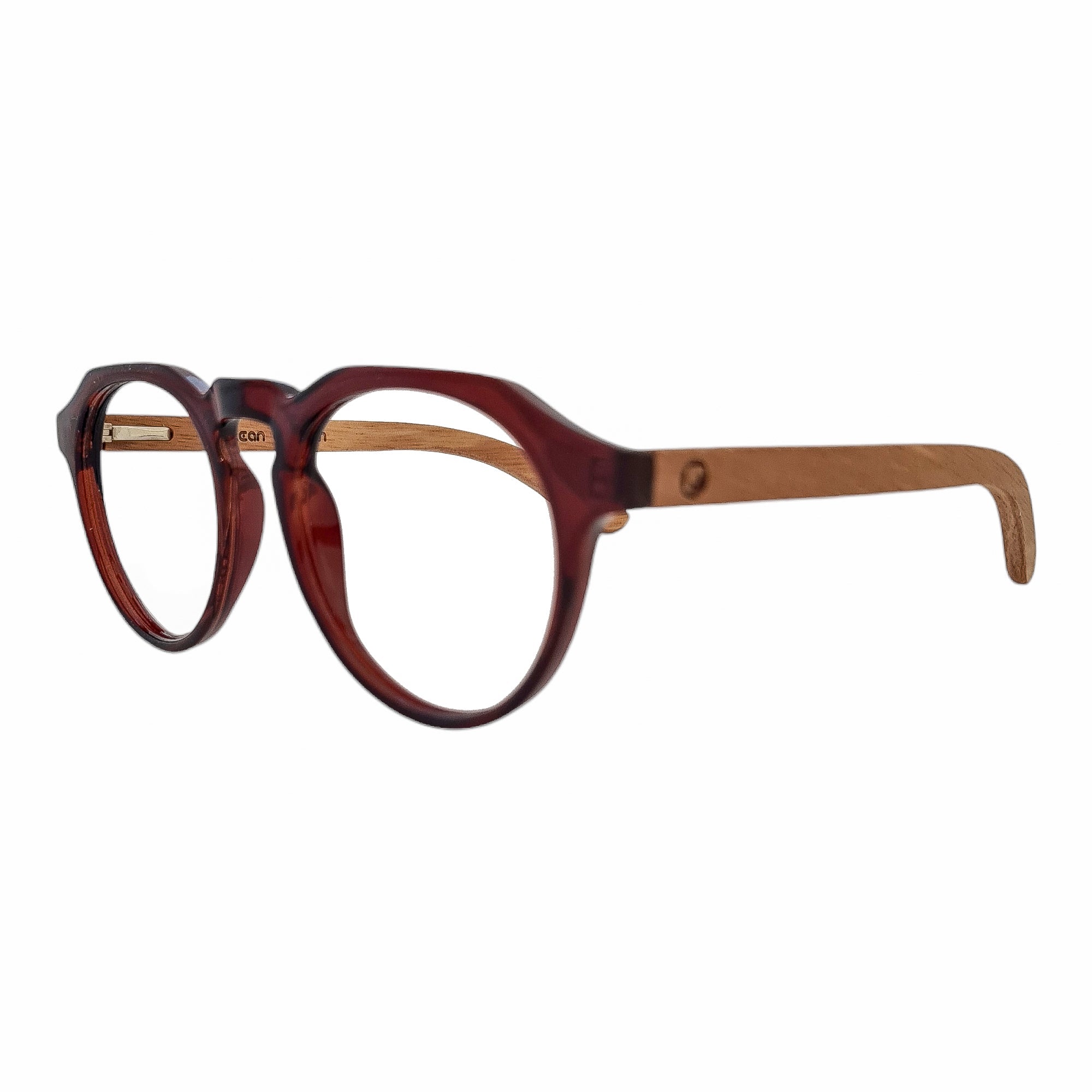 Gogo Clasico Burdeo Acetato Madera Optico Personalizado