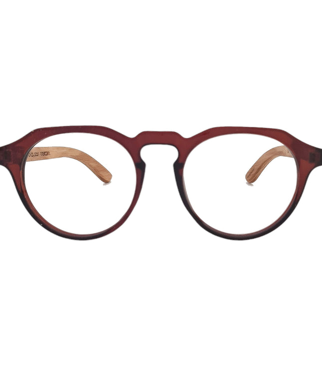 Gogo Clasico Burdeo Acetato Madera Optico