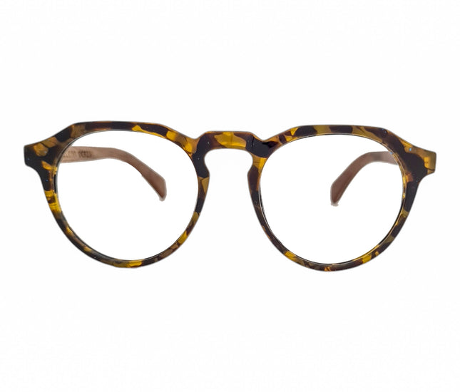 Gogo Clasico Tortoise Amarillo Acetato Madera Optico Personalizado