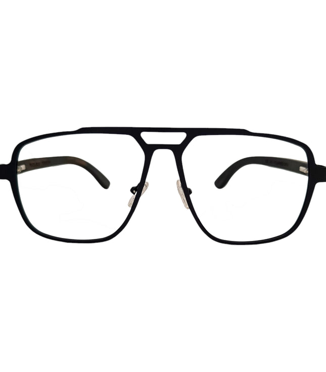 Square Bridge Negro Acero Madera Optico